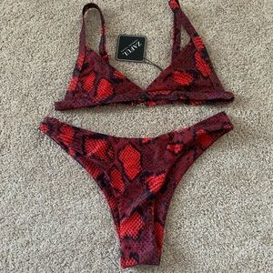 Zaful Snakeskin Bikini